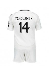 Real Madrid Aurelien Tchouameni #14 Babytruitje Thuis tenue Kind 2024-25 Korte Mouw (+ Korte broeken)